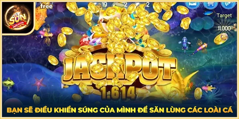 Bạn sẽ điều khiển súng của mình để săn lùng các loài cá